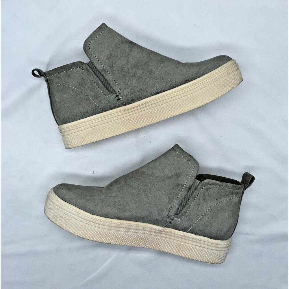 DOLCE VITA Tate Gray High-Top Sneaker - Grey Pull-On Ankle Bootie Women'…